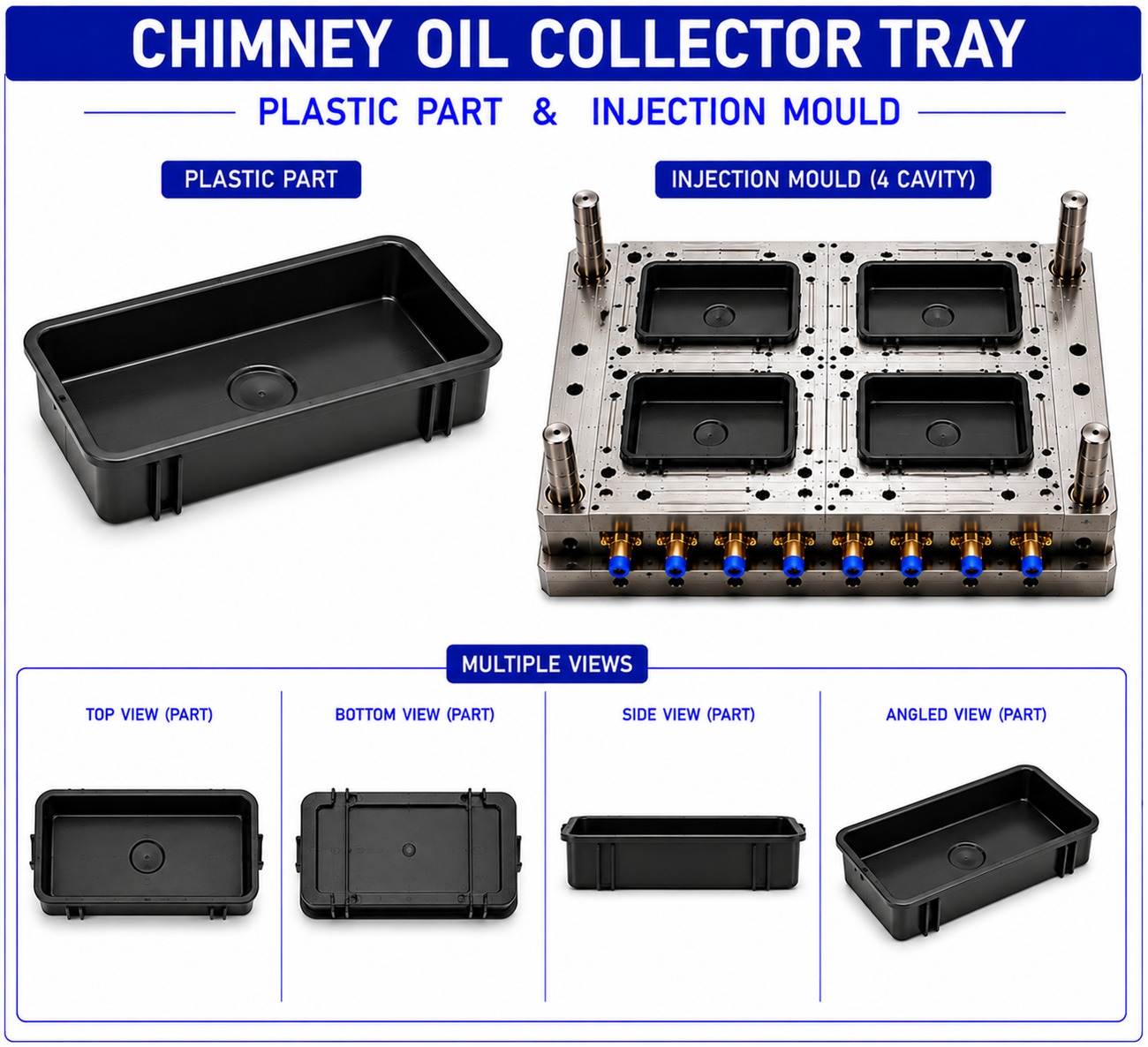 Chimney Plastic Oil Collector Tray Mould and Moulding Service